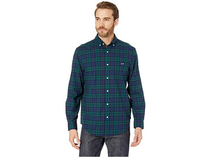 Vineyard Vines Palmer Hill Classic Tucker Shirt (charleston Green) Men's Clothing