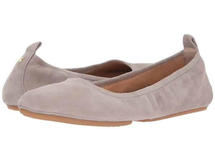 Yosi Samra Vienna 2 Flat (simply Taupe Kid Suede) Women's Shoes