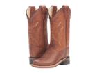 Old West Kids Boots Square Toe Handed Tooled Print (toddler/little Kid) (tan) Cowboy Boots
