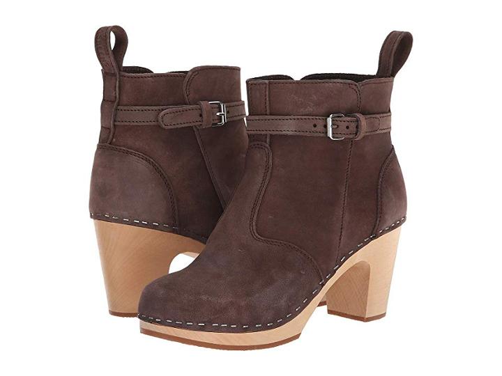 Swedish Hasbeens High Heeled Jodhpur (chocolate Nubuck) Women's Pull-on Boots