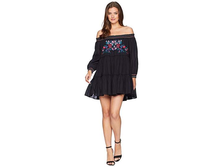 Free People Sunbeams Mini Dress (black) Women's Dress
