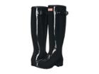 Hunter Original Tour Gloss Packable Rain Boot (black) Women's Rain Boots