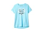 Under Armour Kids Ua Play With Heart Short Sleeve Tee (big Kids) (venetian Blue/academy) Girl's T Shirt