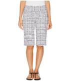 Tribal Stretch Printed Bengaline 13 Pull-on Bermuda (cement) Women's Shorts