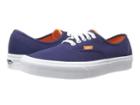 Vans Authentic ((pop) Patriot Blue/sun Orange) Skate Shoes