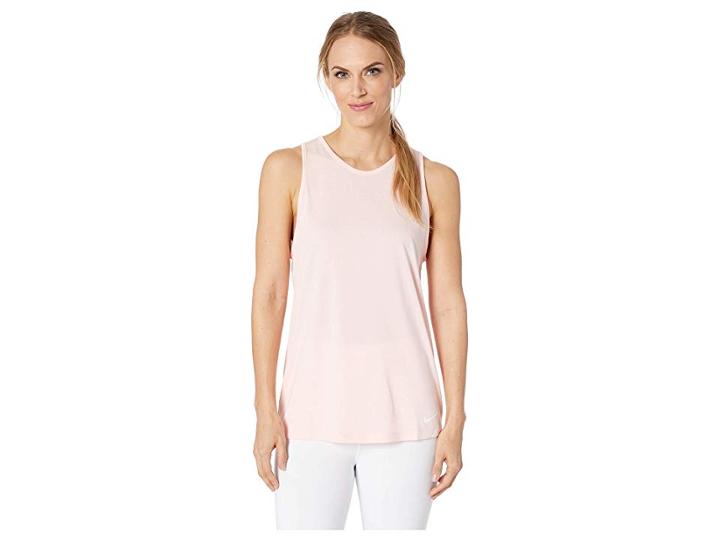 Nike Dry Tomboy Cross-dye Tank Top (storm Pink/heather/white/white) Women's Sleeveless