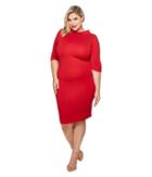 Unique Vintage Plus Size Cassidy Wiggle Dress (red) Women's Dress