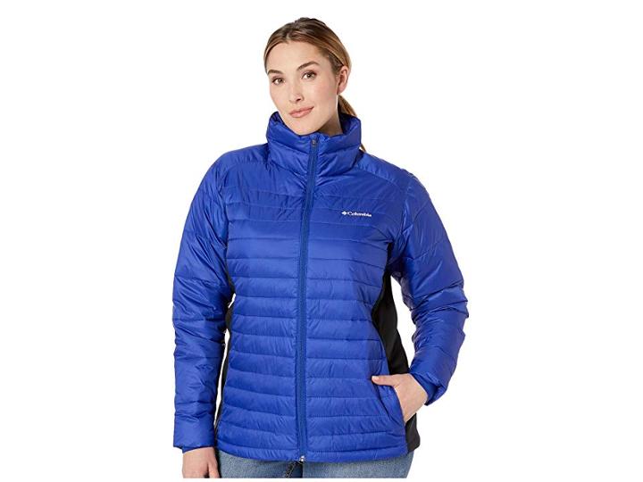 Columbia Plus Size Powder Pillow Hybrid Jacket (dynasty/black) Women's Coat