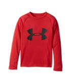 Under Armour Kids Big Logo Long Sleeve Tee (big Kids) (red/black) Boy's T Shirt