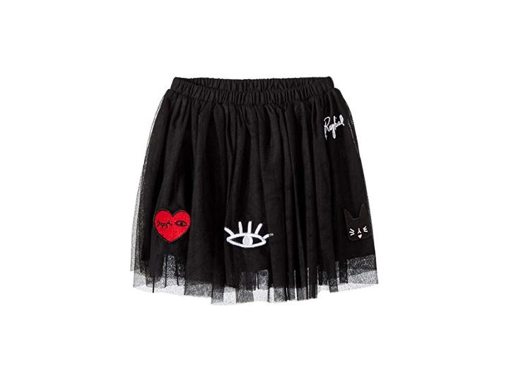 Sonia Rykiel Kids Anastasia Tulle Skirt W/ Patch Detail (toddler/little Kids/big Kids) (black) Girl's Skirt