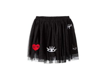 Sonia Rykiel Kids Anastasia Tulle Skirt W/ Patch Detail (toddler/little Kids/big Kids) (black) Girl's Skirt