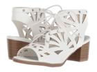 Jessica Simpson Kids Carly (little Kid/big Kid) (white Burnished Smooth) Girl's Shoes