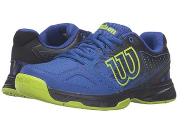 Wilson Kids Jr Kaos Comp (little Kid/big Kid) (blue Iris/black/granny Green) Kids Shoes
