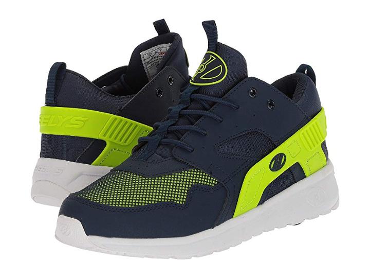 Heelys Force (little Kid/big Kid/adult) (navy/neon Yellow) Boys Shoes