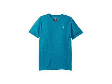 Hurley Kids Cloud Slub Staple V-neck Tee (big Kids) (tropical Teal) Boy's T Shirt