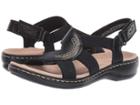 Clarks Leisa Joy (black Leather/textile Combo) Women's Sandals