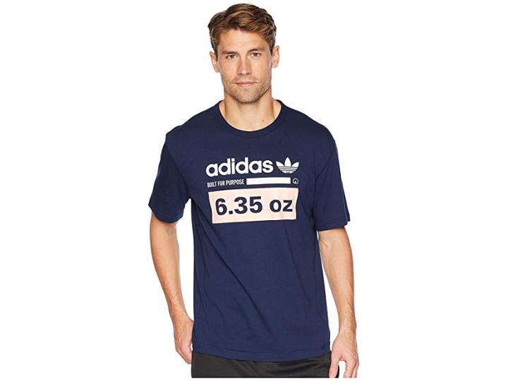 Adidas Originals Kaval Graphic Tee (collegiate Navy/haze Coral) Men's T Shirt