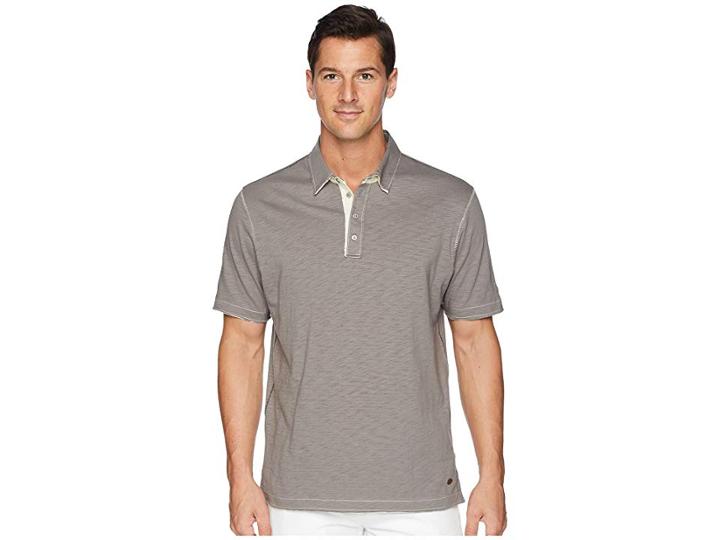 True Grit Vintage Soft Slub Jersey Polo (vintage Grey) Men's Short Sleeve Pullover