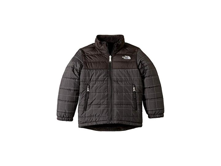 The North Face Kids Reversible Mount Chimborazo Jacket (little Kids/big Kids) (tnf Black Reflective Grid) Boy's Coat