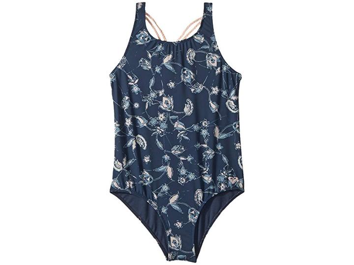 Roxy Kids Beach Days One-piece (big Kids) (dress Blues/beyond Way) Girl's Swimsuits One Piece