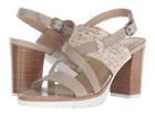 Johnston & Murphy Kayla (multi Bleached Cork/taupe Waxy Leather) Women's Sling Back Shoes