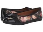 Soft Style Faeth (black Floral Printed Velvet) Women's Flat Shoes