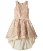 Nanette Lepore Kids Novelty Lurex Mesh Dress With Jewels (little Kids/big Kids) (tan) Girl's Dress