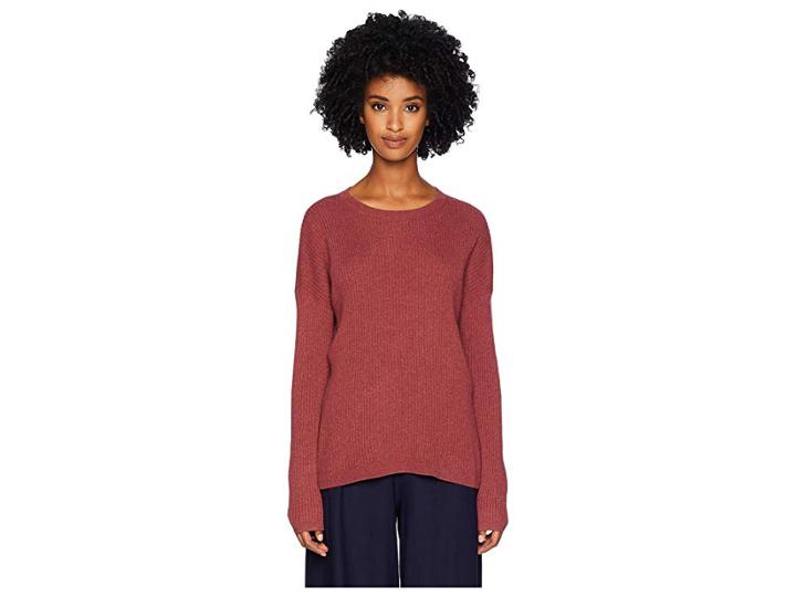 Eileen Fisher Italian Cashmere Round Neck Box-top (monterey) Women's Clothing