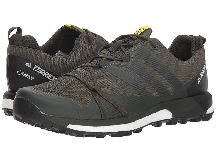 Adidas Outdoor Terrex Agravic Gtx (base Green/base Green/shock Yellow) Men's Shoes