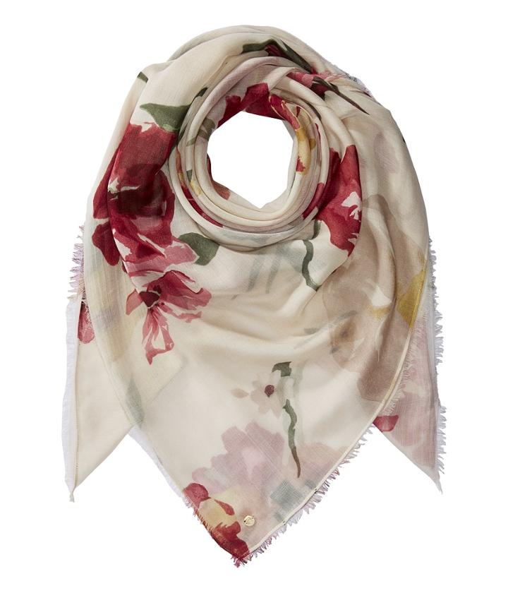 Lauren Ralph Lauren Nineta Modal Square Scarf (cream) Scarves