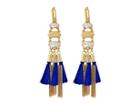 Rebecca Minkoff Tassel And Fringe Chandelier Earrings (gold/blue) Earring