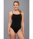 Speedo Solid Speedo(r) Endurance + Thin Strap (black) Women's Swimsuits One Piece