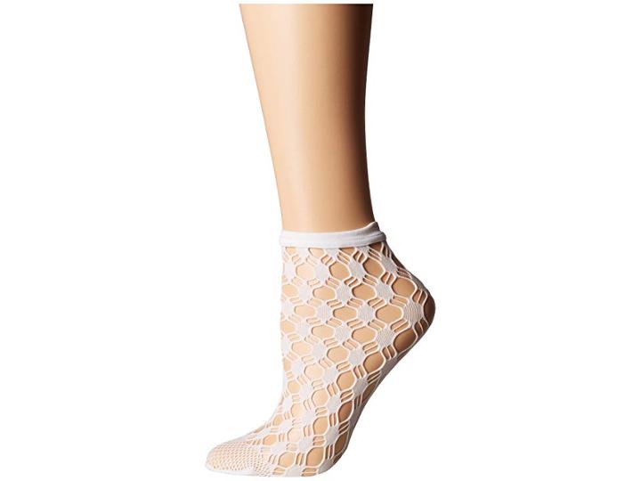 Wolford Athina Socks (white) Women's Crew Cut Socks Shoes