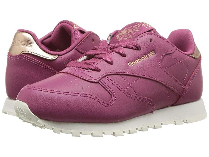 Reebok Kids Classic Leather (little Kid) (twisted Berry) Girls Shoes