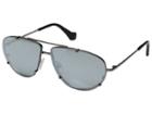 Balenciaga Ba0097 (light Ruthenium Metal/black Temple Tip/smoke Mirror Lenses) Fashion Sunglasses