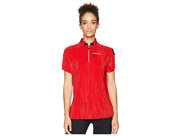 Jamie Sadock Crunchy Short Sleeve Top (joy Ride Red) Women's Clothing