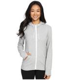 Adidas 247365 Full Zip Hoodie (medium Grey Heather) Women's Sweatshirt