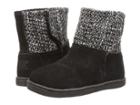 Toms Kids Nepal Boot (infant/toddler/little Kid) (black Suede/metallic Wool) Kids Shoes