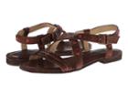 Frye Carson Boho Criss Cross (brown Tumbled Full Grain) Women's Sandals