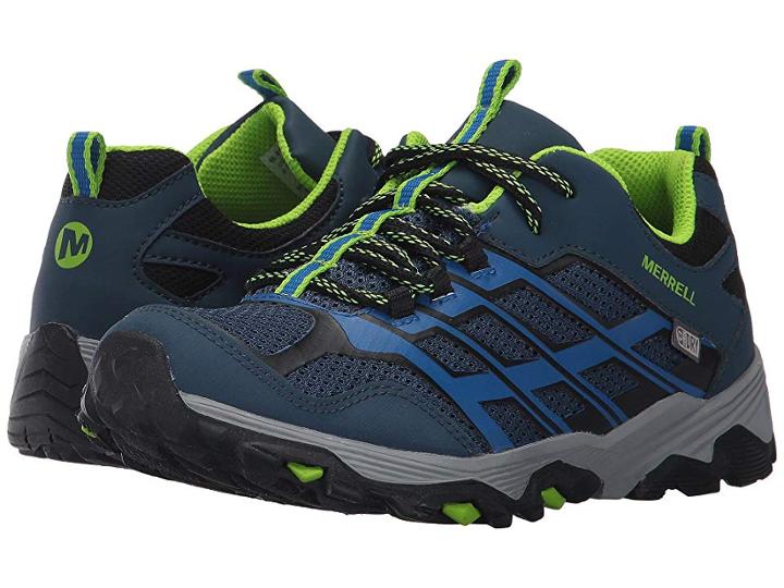Merrell Kids Moab Fst Low Waterproof (big Kid) (navy/blue) Boys Shoes