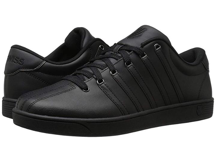 K-swiss Court Pro Ii Cmf (black/gunmetal Leather) Men's Lace Up Casual Shoes