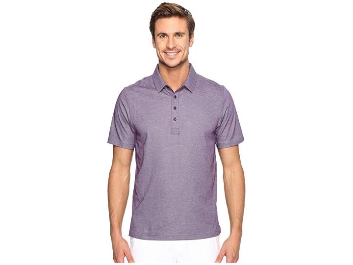 Travismathew The Ten Year Polo (blackberry/quarry) Men's Clothing