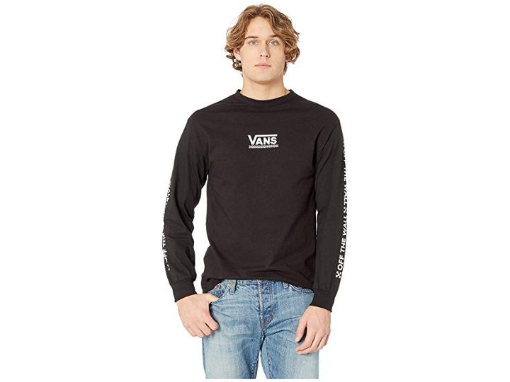 Vans Checkmate Iii Long Sleeve T-shirt (black) Men's Clothing