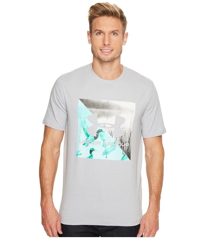 Under Armour King Of The Marsh Photoreal Tee (overcast Gray/medium Heather/black) Men's T Shirt