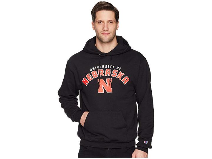 Champion College Nebraska Cornhuskers Eco(r) Powerblend(r) Hoodie (black) Men's Sweatshirt