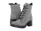 Jane And The Shoe Jakob (black/white Plaid) Women's Lace-up Boots