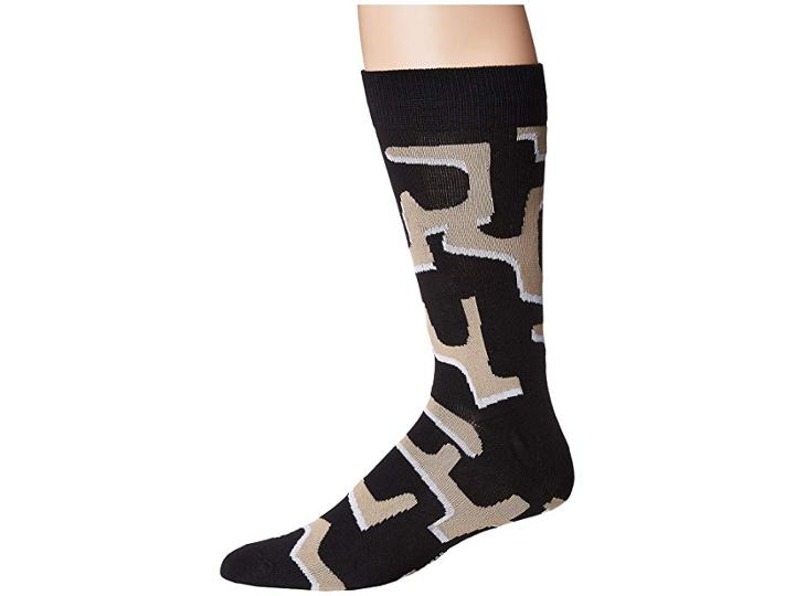 Richer Poorer Foxx (black) Men's Crew Cut Socks Shoes