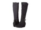 Kenneth Cole Reaction Tip Dress Boot (black Microsuede/neoprene) Women's Boots