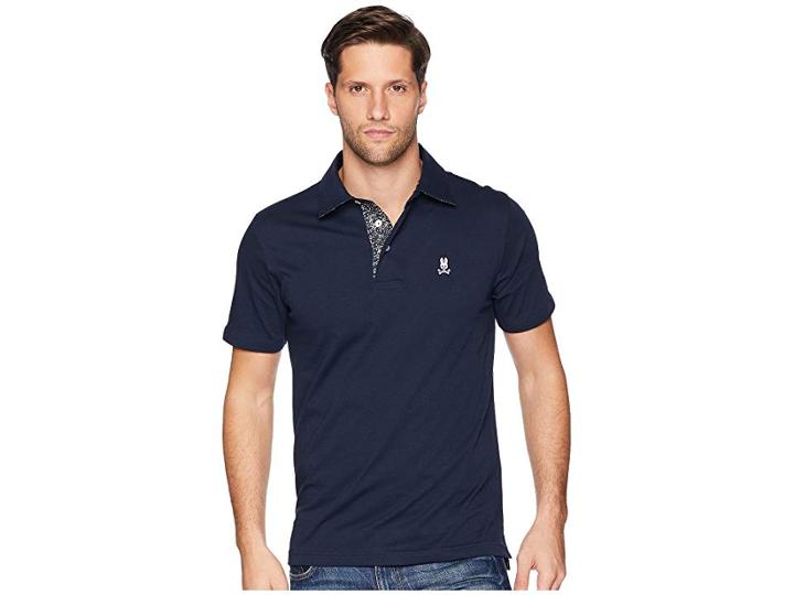 Psycho Bunny Ealing Polo (navy) Men's Short Sleeve Pullover