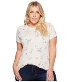 Lucky Brand Plus Size Flamingo Tee (natural Multi) Women's T Shirt